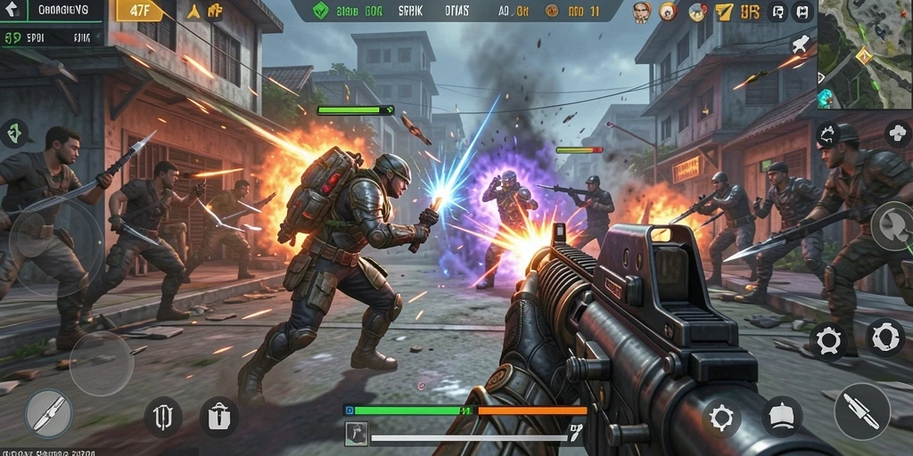 Tampilan gameplay menegangkan dari 47F dalam mode TPS.