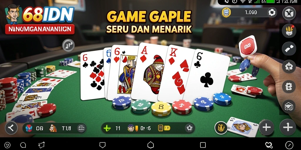 Tampilan gameplay Gaple yang seru dan interaktif.