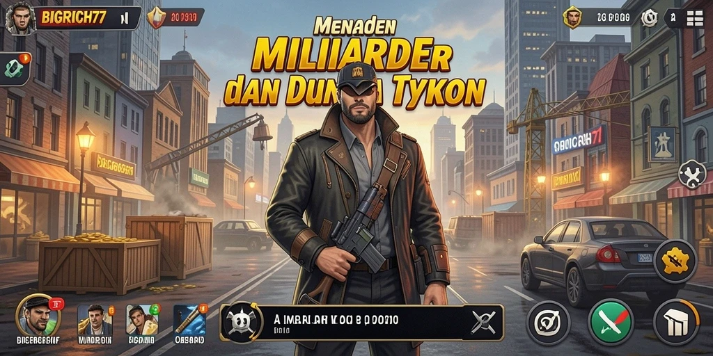 Screenshot utama BIGRICH77 menampilkan gameplay Tycoon yang seru dan interaktif.