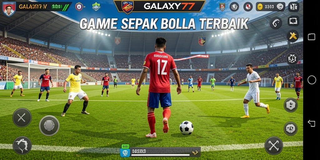 Tampilan gameplay Football yang seru dan mendebarkan di GALAXY77.