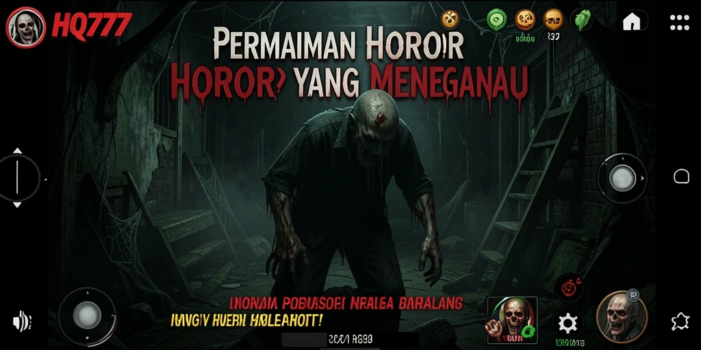 Screenshot menampilkan gameplay menegangkan di HQ777.