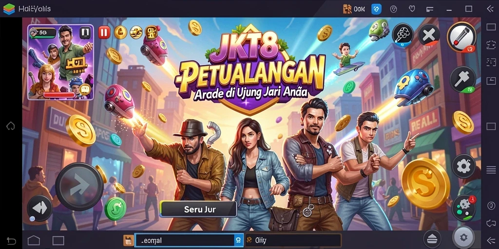 Screenshot gameplay JKT8 menampilkan aksi seru dan mendebarkan.