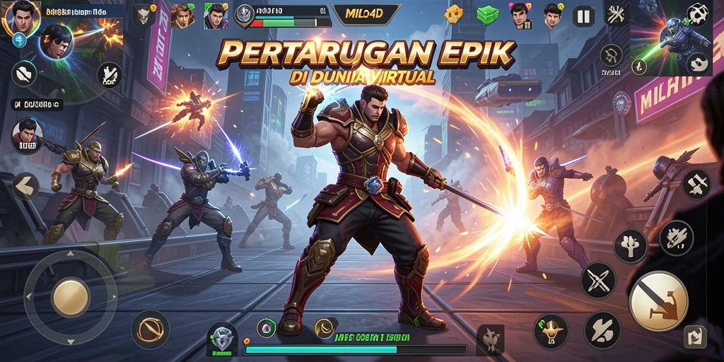 Gameplay mendebarkan dalam <strong>MILO4D</strong> saat karakter bertarung.
