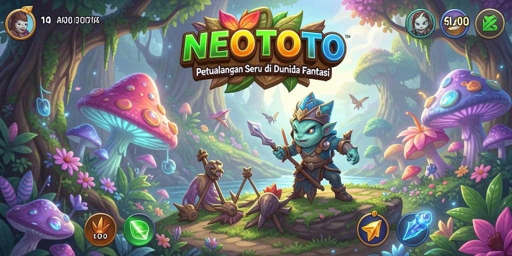 Tampilan gameplay NEOTOTO yang menampilkan eksplorasi dan tantangan mengasyikan.