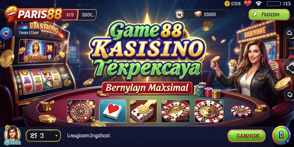 Tampilan gameplay menarik dari PARIS88 dengan berbagai pilihan permainan Kasino.