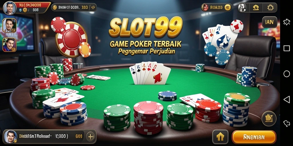 Tampilan gameplay Poker yang menarik dan menantang.