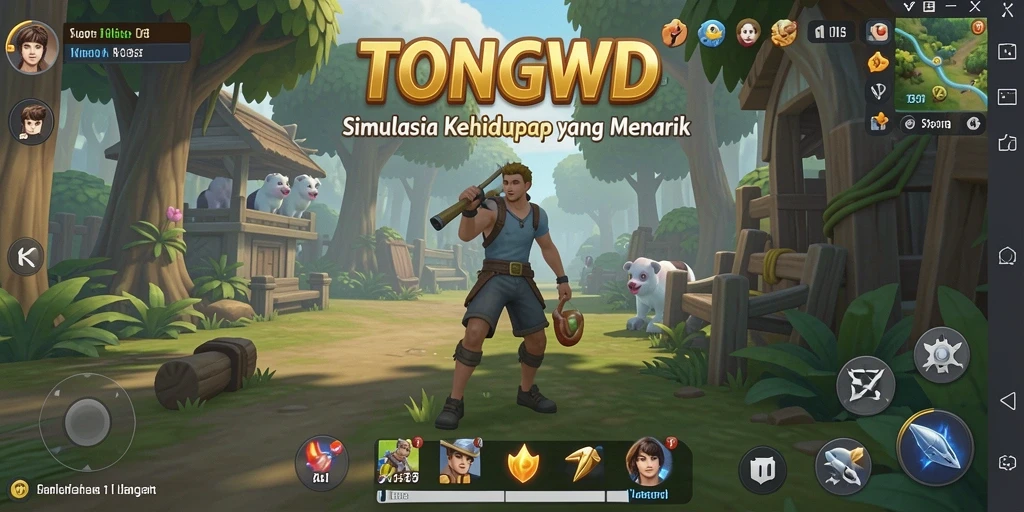Tampilan gameplay TONGWD yang menarik dan interaktif.