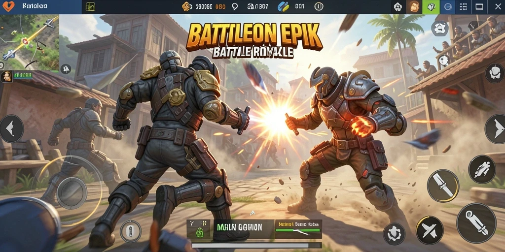 Tampilan screenshot V07 yang menunjukkan aksi Battle Royale yang mendebarkan.