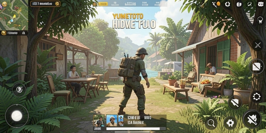 Screenshot gameplay YUMETOTO yang menampilkan interaksi karakter.